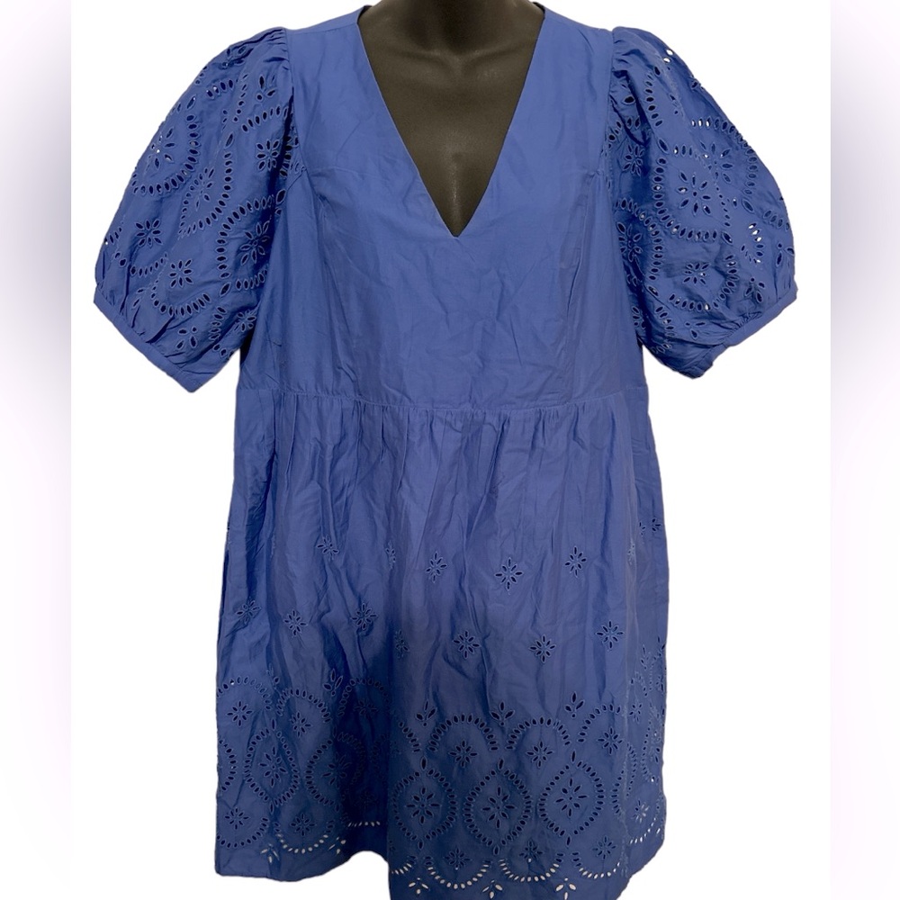 Old Navy Embroidered Mini Swing Dress